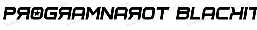 ProgramNarOT BlackItali字体转换